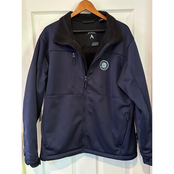 Men’s Antigua Lightweight Cold Weather Water Resistant L  Jacket- Sea. Mariners - Picture 1 of 7